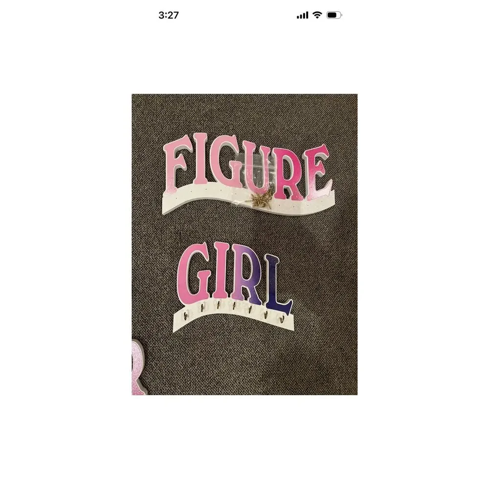 Synchro Figure Skater Girl Metal Hanging Wall Unit. Made In The Usa.
